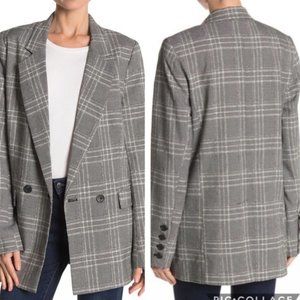 Free People Sporty Oversized blazer “Black Combo” Sz Med